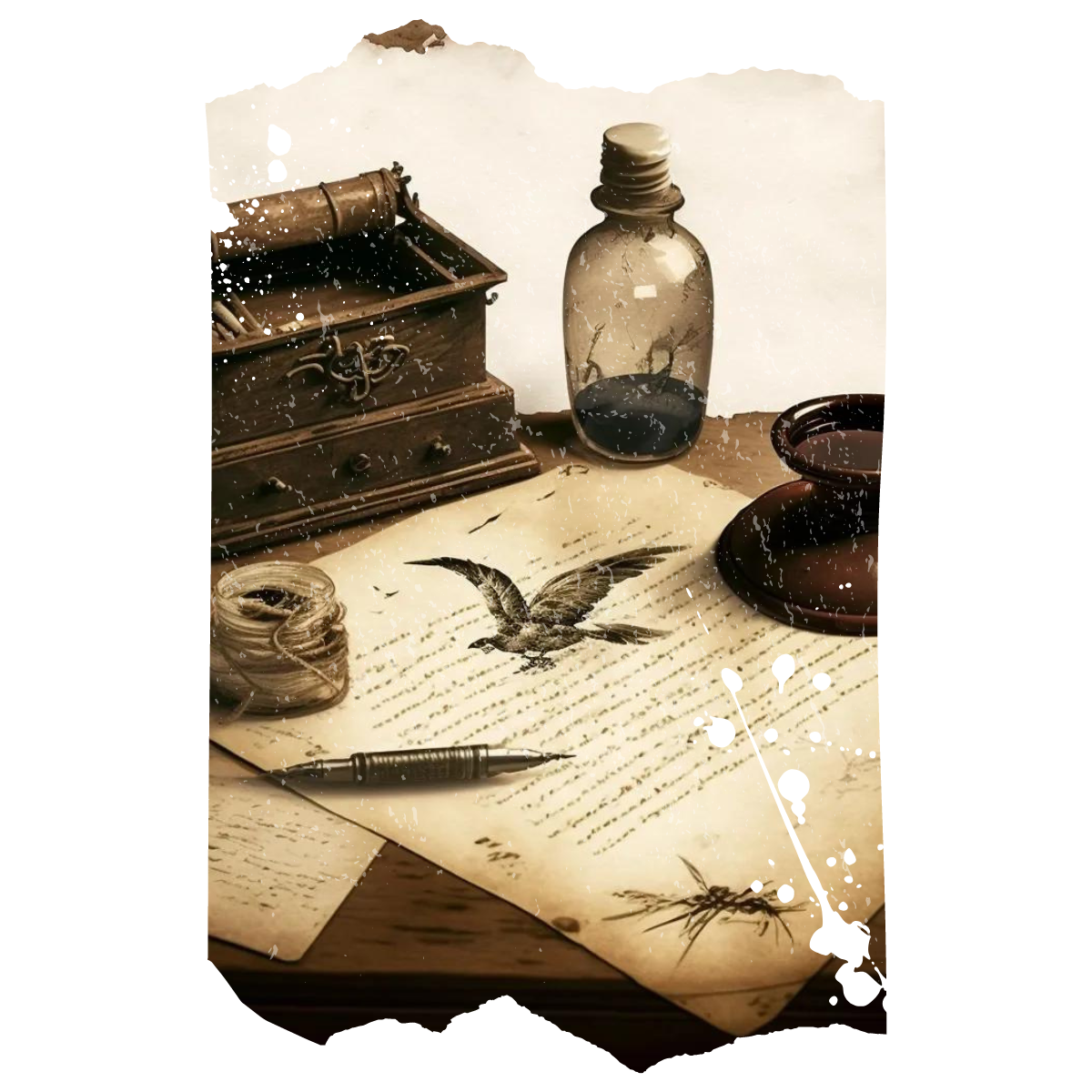 Content marketing | old photo of a writing desk