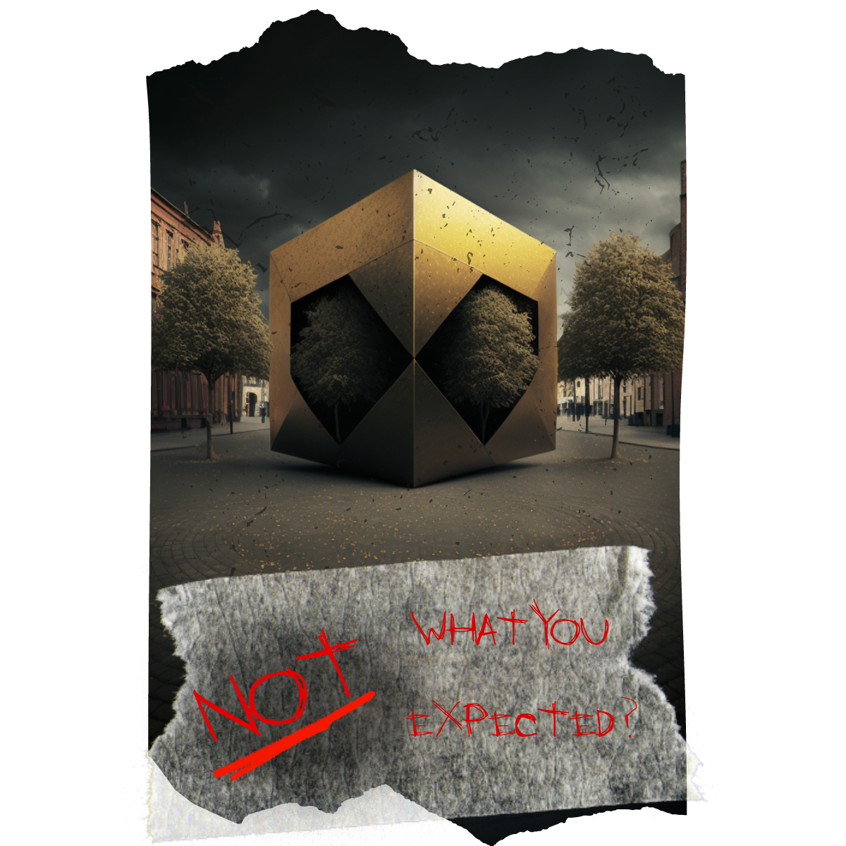 SEO Warrington | Golden cube in the middle of the street