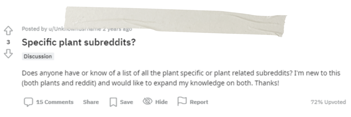 Reddit question on where someone can find subreddits