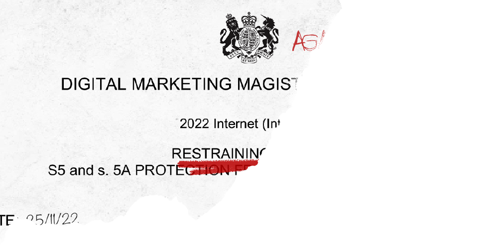 Google remarking | Torn up piece of paper from magistrates